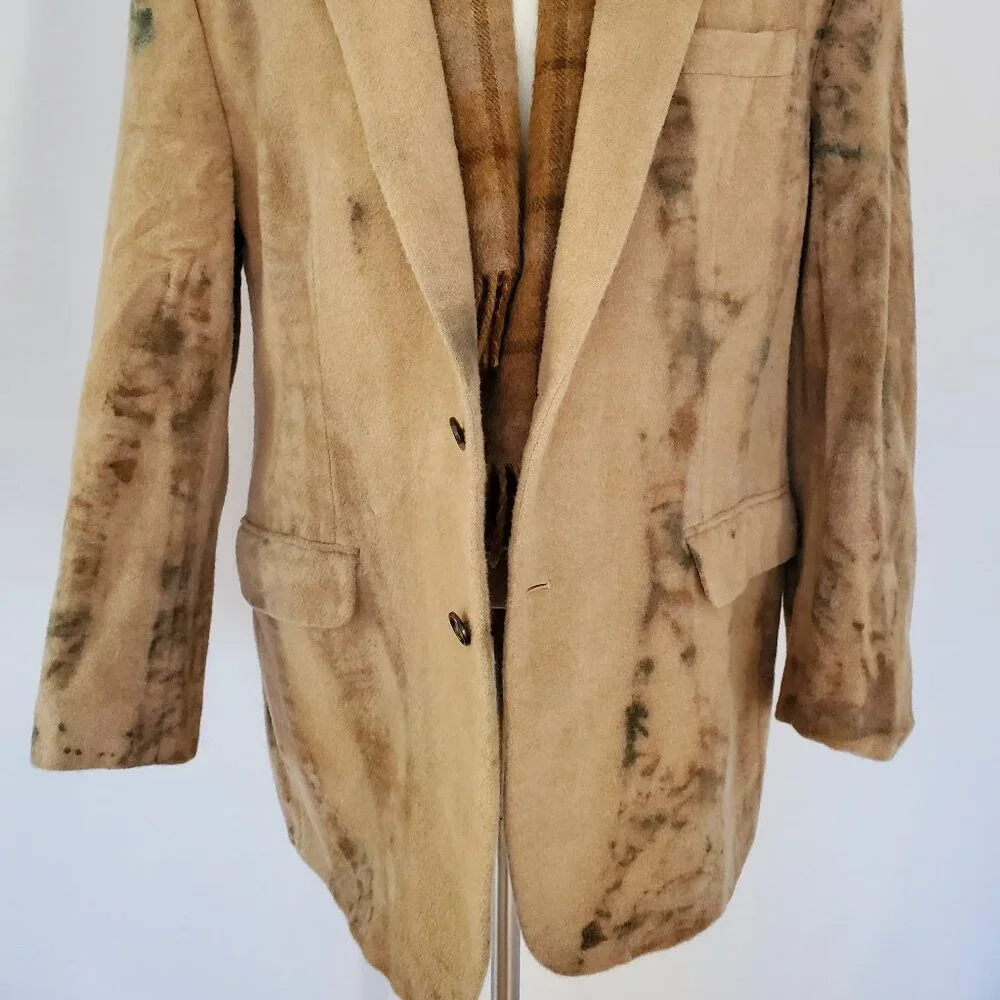 Ralph Lauren Loro Piana cowboy camel wool blazer camo green brown tan gray 46 L